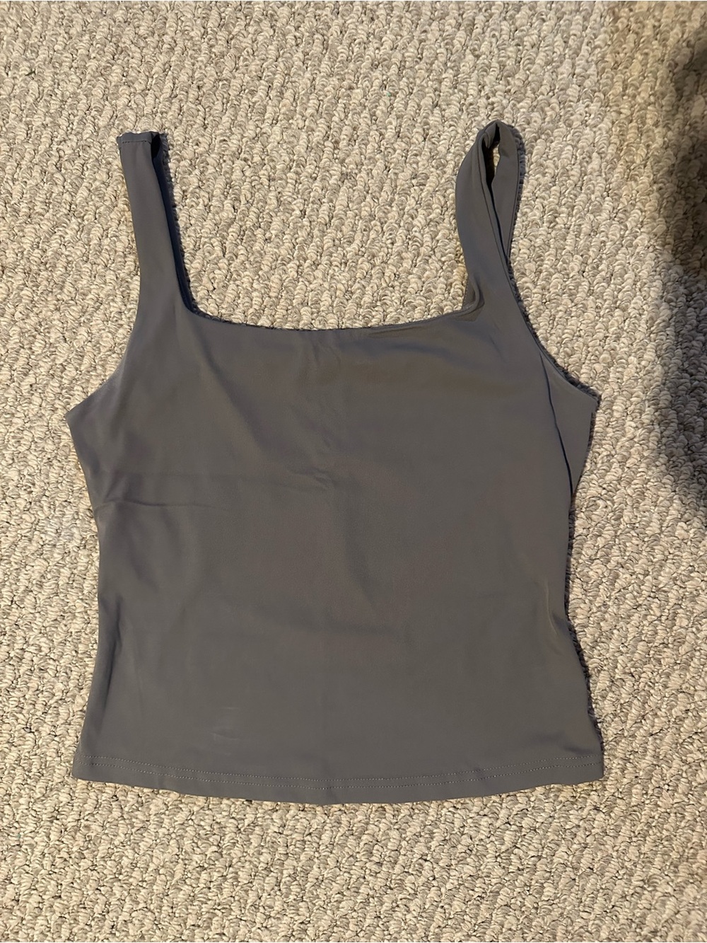 Women’s Square Neck Athletic Tank Top - Gray